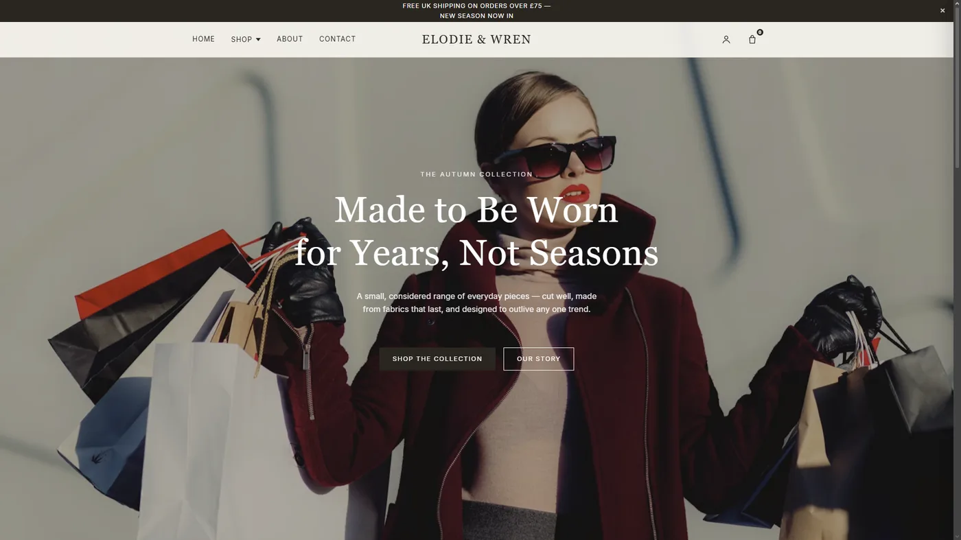 Boutique fashion template