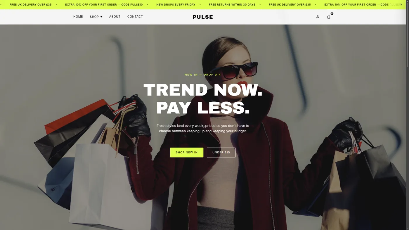 Fast fashion template