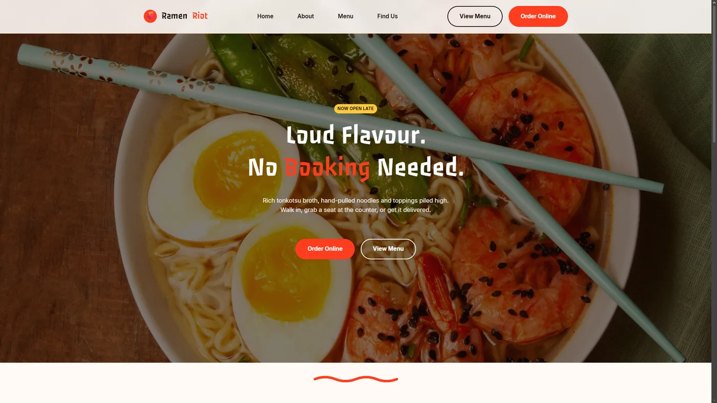 Casual restaurant template
