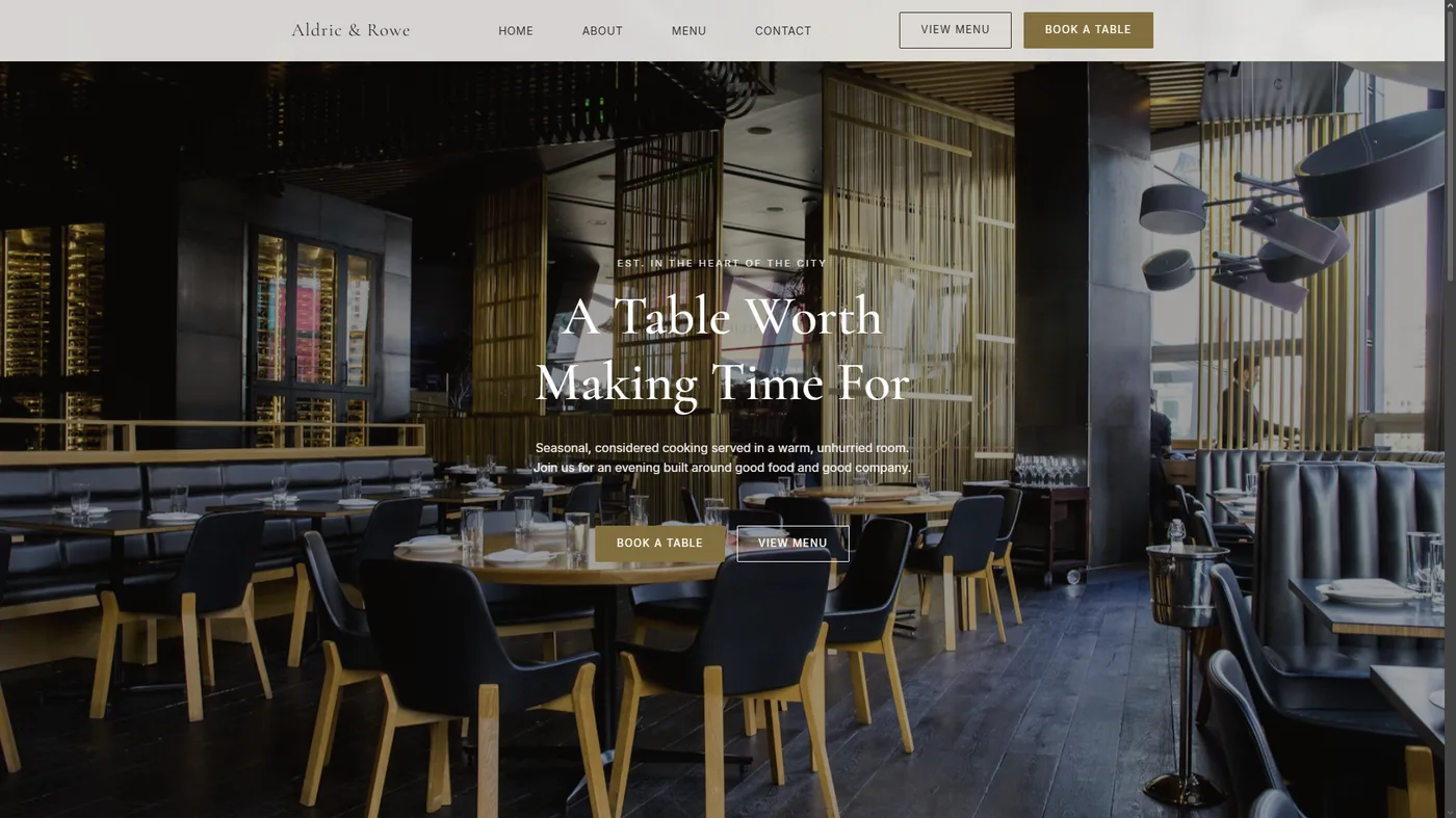 Professional restaurant template